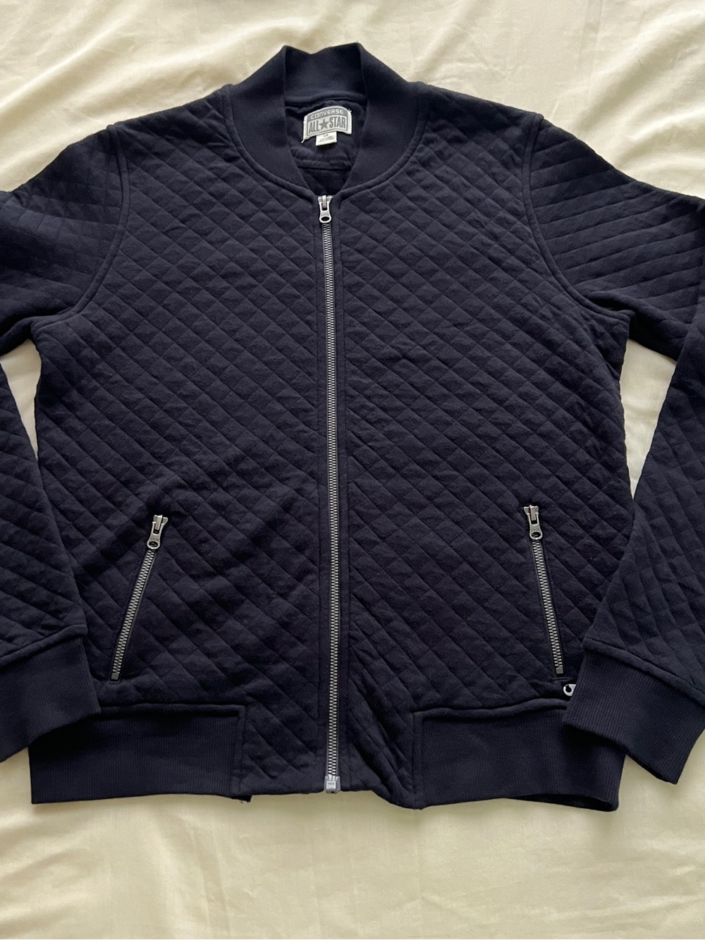 Converse Quilted Bomber Jacket - Black